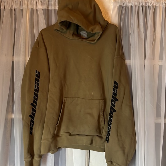 YEEZY Calabasas Embroidered French Hooded Sweatshirt Men’s Large Made In Italy - Picture 7 of 14